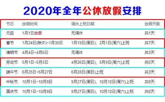 2020年金华人最强拼假攻略！2天休息10天！游客们都收藏了！